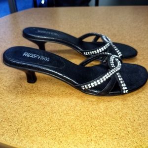 Black Kenneth Cole Reaction crystal slides, 7.5 NWT